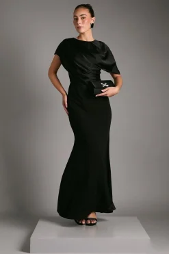 Robe Maxi Sirène Moulante avec Détail Drapé