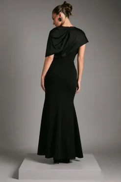 Robe Maxi Sirène Moulante avec Détail Drapé