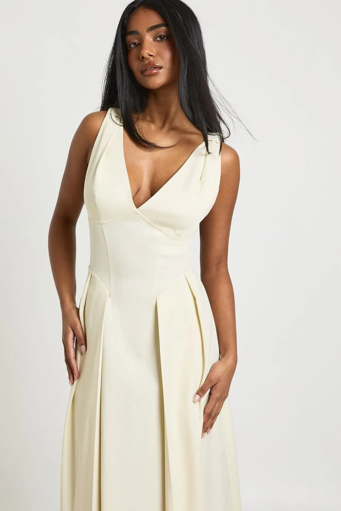 Robe Maxi Skater Structurée