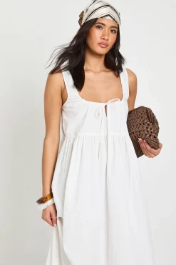 Robe Maxi Smock Avec Détail Nœud Devant