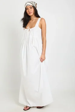 Robe Maxi Smock Avec Détail Nœud Devant