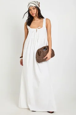 Robe Maxi Smock Avec Détail Nœud Devant