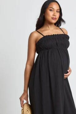 boohoo Robe Maxi Smock De Maternité En Gaze De Coton<Femme Robes|Robes De Jour