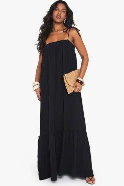 boohoo Robe maxi à smock texturée<Femme Robes|Robes De Jour