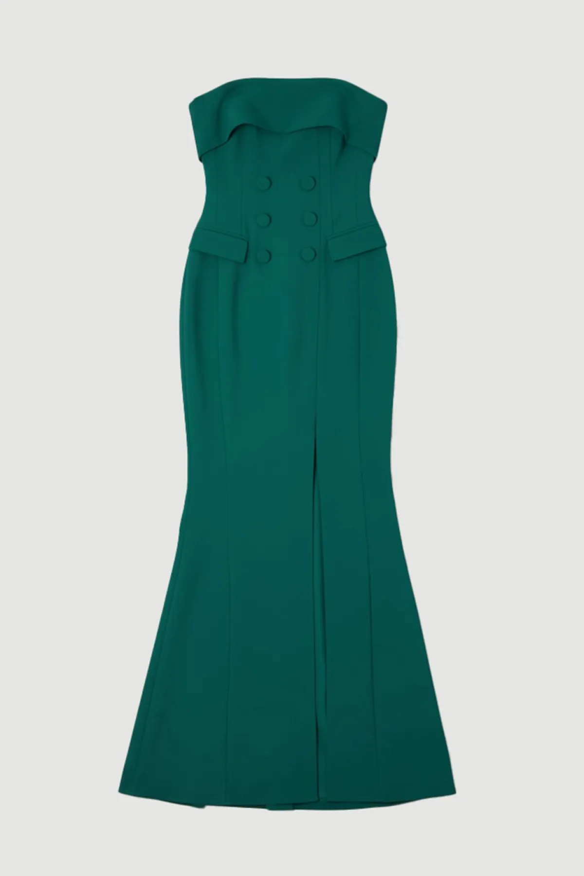 KarenMillen Robe Maxi Smoking Bandeau Ajustée Polie Petite Taille<Femme Tailleurs|Toutes Les Robes