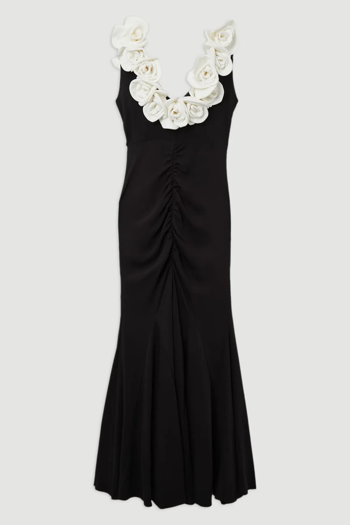 KarenMillen Robe maxi sur-mesure en viscose stretch à rosettes compactes<Femme Tailleurs|Robes