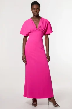 KarenMillen Robe maxi sur mesure à manches cascade douces<Femme Tailleurs|Robes