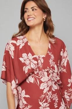 Wallis Robe Maxi Étagée à Manches Kimono Motif Floral<Femme Robes|Robes Longues