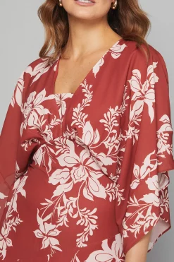 Wallis Robe Maxi Étagée à Manches Kimono Motif Floral<Femme Robes|Robes Longues