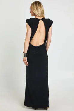 Robe Maxi Taille Basse Dos Nu Avec Épaulettes Petite