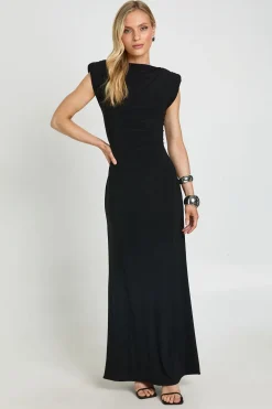 Robe Maxi Taille Basse Dos Nu Avec Épaulettes Petite
