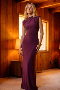 Robe Maxi À Taille Basse Dos Nu Avec Épaulettes