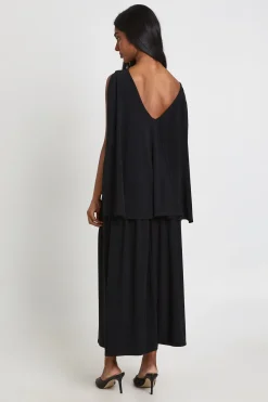 boohoo Robe Maxi Taille Basse À Détail Cape<Femme Robes De Soirée|Toutes Les Robes