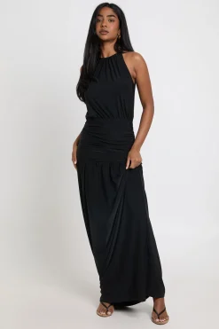 Robe Maxi Taille Basse Froncée Ultra Douce
