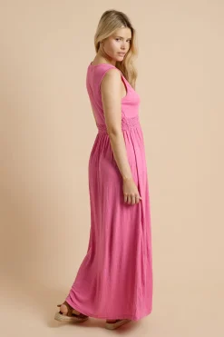 Robe Maxi À Taille Froncée