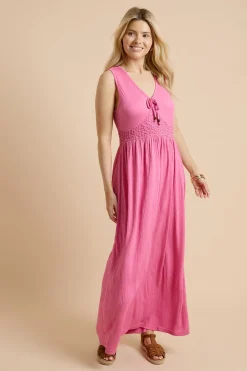 Robe Maxi À Taille Froncée