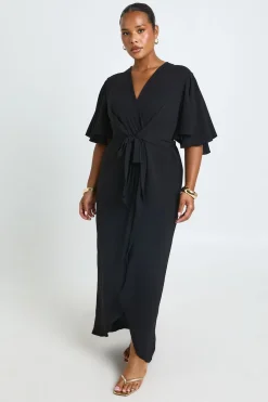 boohoo Robe Maxi Texturée Grande Taille Avec Détail Noué À La Taille<Femme Robes De Soirée|Toutes Les Robes