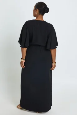 boohoo Robe Maxi Texturée Grande Taille Avec Détail Noué À La Taille<Femme Robes De Soirée|Toutes Les Robes
