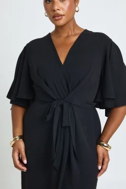 boohoo Robe Maxi Texturée Grande Taille Avec Détail Noué À La Taille<Femme Robes De Soirée|Toutes Les Robes