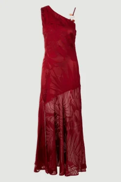 KarenMillen Robe Maxi Tissée Asymétrique Petite Devoure avec Détails de Finition<Femme Robes|Robe Invitée Mariage