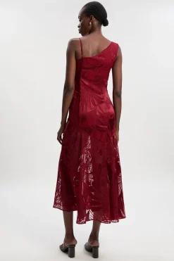 KarenMillen Robe Maxi Tissée Asymétrique Petite Devoure avec Détails de Finition<Femme Robes|Robe Invitée Mariage