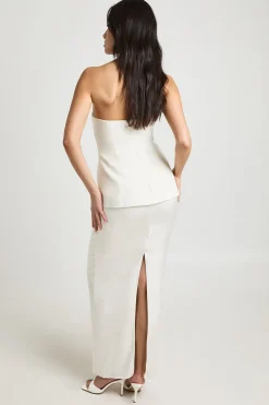 Robe Maxi Tissée Bandeau 2 En 1