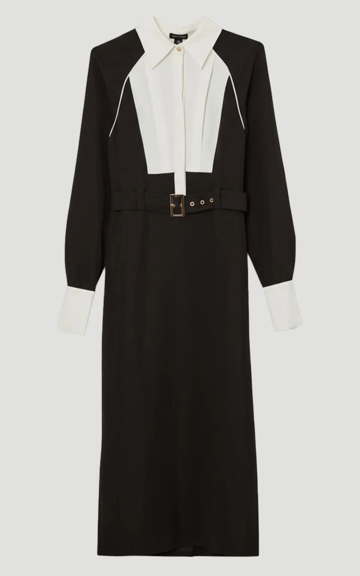 KarenMillen Robe Maxi Tissée à Col en Sergé Grande Taille<Femme Toutes Les Robes|Robes Longues