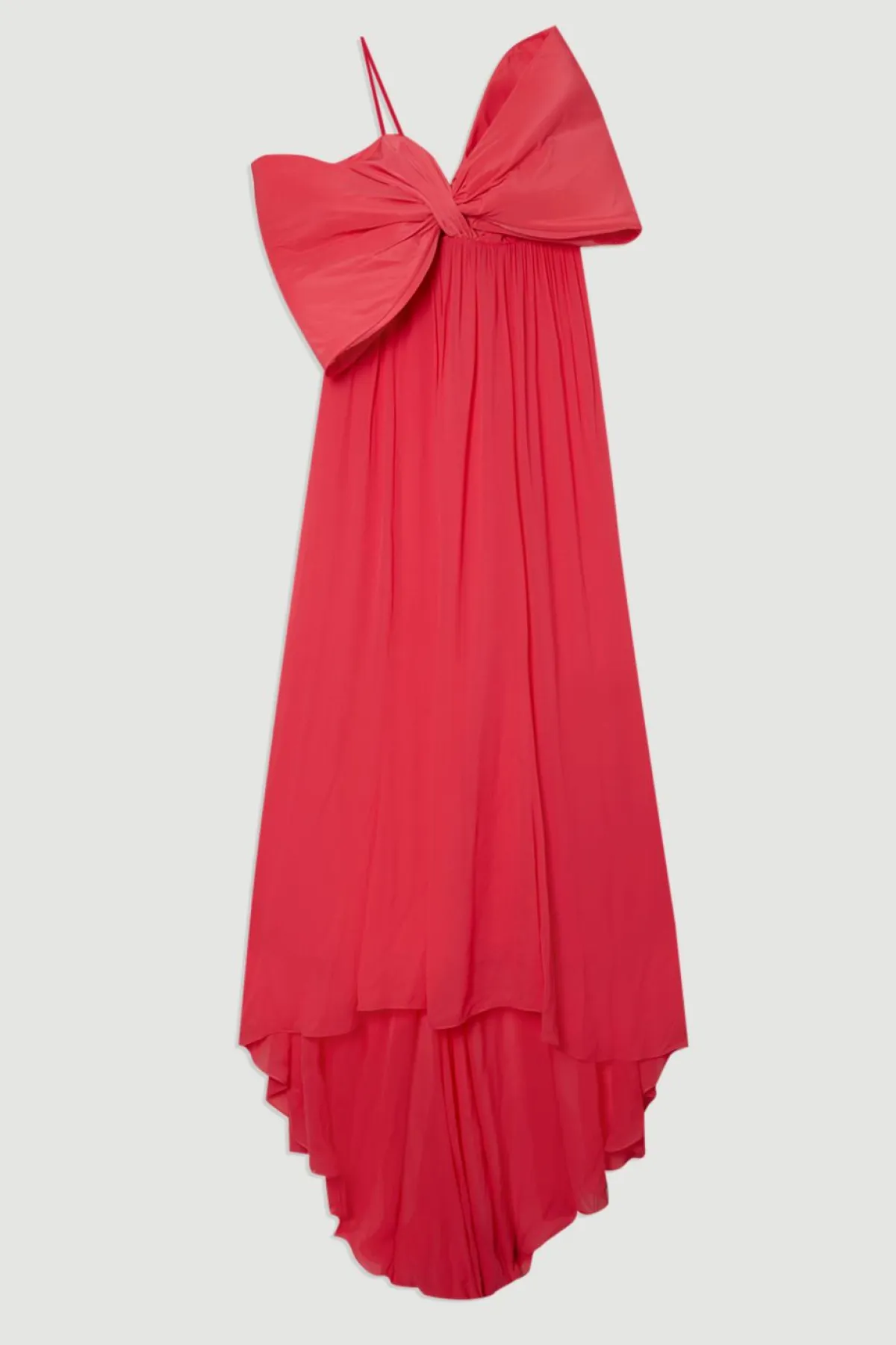 KarenMillen Robe maxi tissée en taffetas avec détail nœud<Femme Robes|Robes Longues