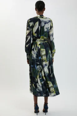 Robe Maxi Tissée En Viscose À Imprimé Floral