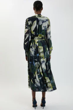 Robe Maxi Tissée À Imprimé Floral En Viscose Petite