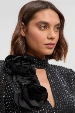 KarenMillen Robe maxi tissée ornée d'appliqués en cristal<Femme Robes Bal De Promo|Robes