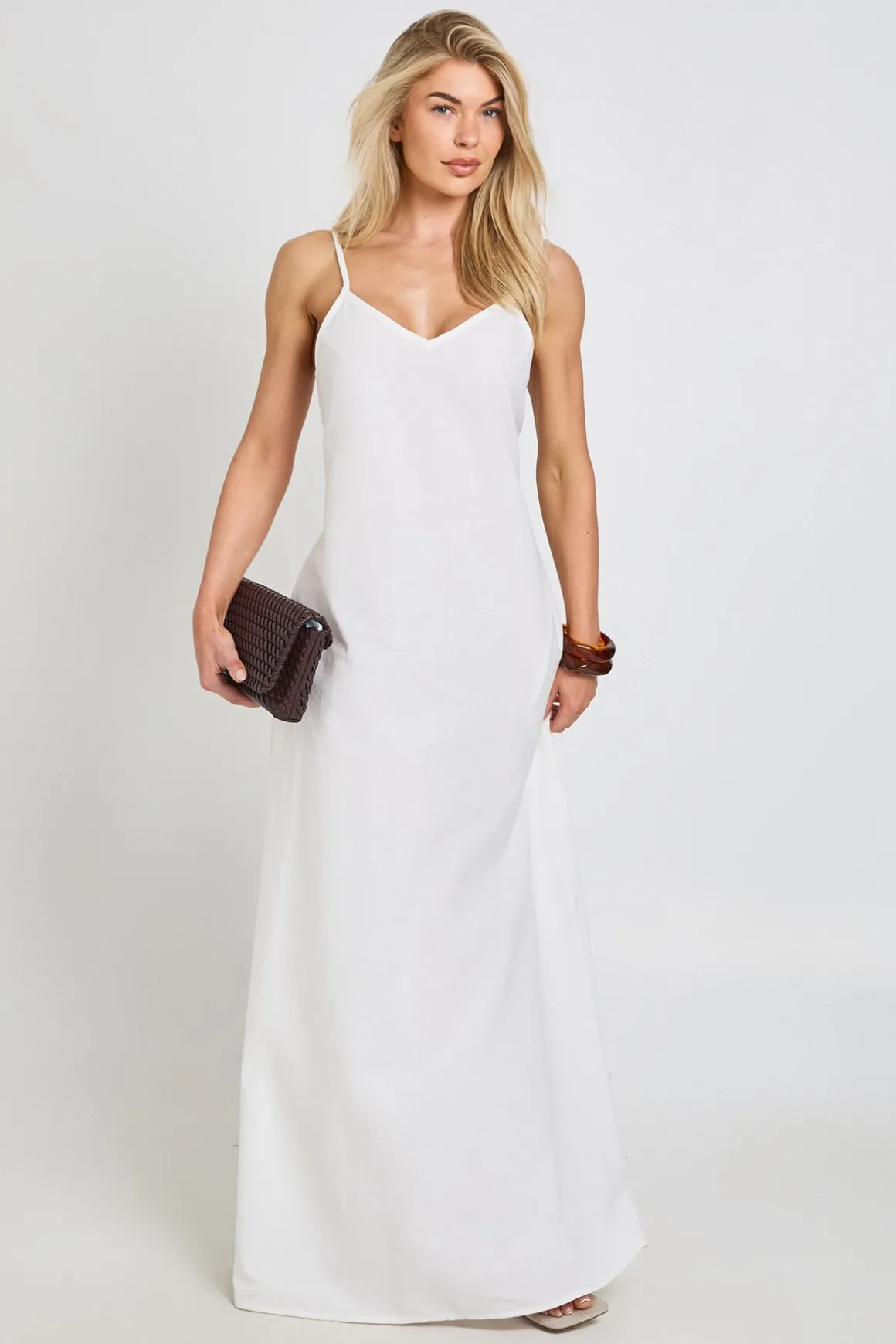 Robe Maxi Trapèze En Lin