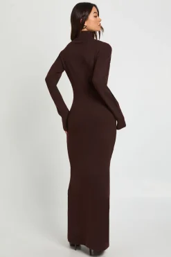 boohoo Robe Maxi Tricotée Ultra Douce Col Roulé Tall<Femme Pulls Et Gilets|Toutes Les Mailles