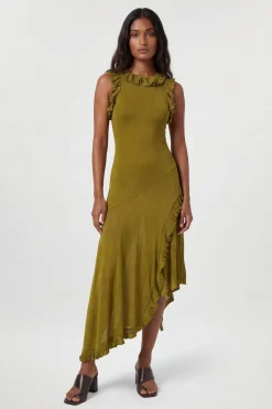 Robe Maxi Tricotée À Volants Petite Taille