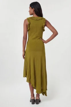 Robe Maxi Tricotée À Volants Petite Taille