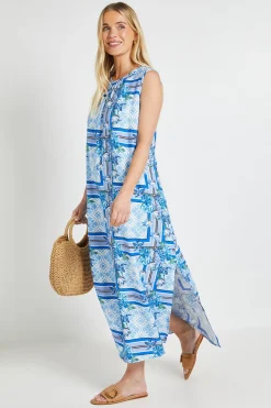 Robe Maxi Tropicale D'été Petite