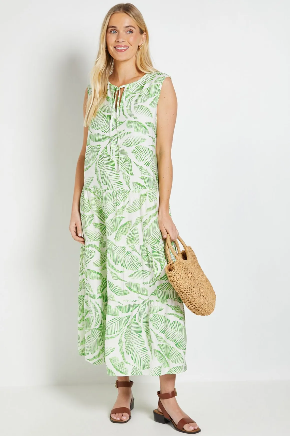 Robe Maxi Tropicale D'été Petite