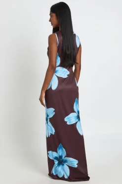 boohoo Robe Maxi Ultra Douce À Encolure Bardot Basique<Femme Looks Chocolat|Basiques