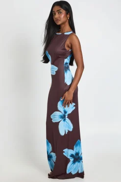 boohoo Robe Maxi Ultra Douce À Encolure Bardot Basique<Femme Looks Chocolat|Basiques