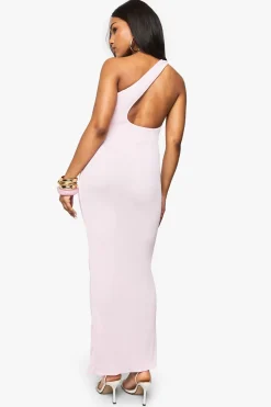 Robe maxi à une épaule et dos ouvert