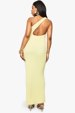 Robe Maxi à Une Épaule et Dos Ouvert