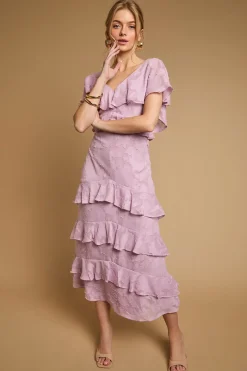 Robe Maxi À Volants En Jacquard Petite