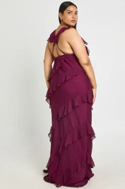 Robe Maxi À Volants Fleurie Grande Taille