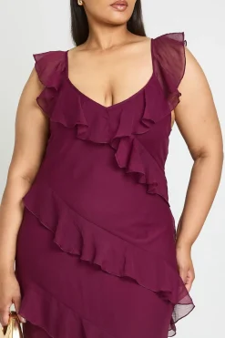 Robe Maxi À Volants Fleurie Grande Taille