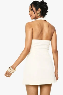 boohoo Robe micro-mini cintrée à col halter<Femme Robes Patineuses|Robes