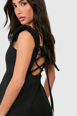 boohoo Robe Midaxi Aspect Lin Petite<Femme Toutes Les Robes|Robes Patineuses