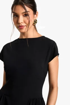 boohoo Robe midaxi avec jupe volumineuse texturée<Femme Toutes Les Robes|Robes Patineuses