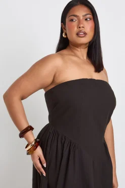 boohoo Robe Midaxi À Bandeau Grande Taille<Femme Toutes Les Robes|Robes Patineuses