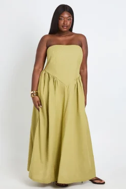 boohoo Robe Midaxi Bandeau Grande Taille<Femme Toutes Les Robes|Robes Patineuses