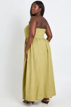 boohoo Robe Midaxi Bandeau Grande Taille<Femme Toutes Les Robes|Robes Patineuses